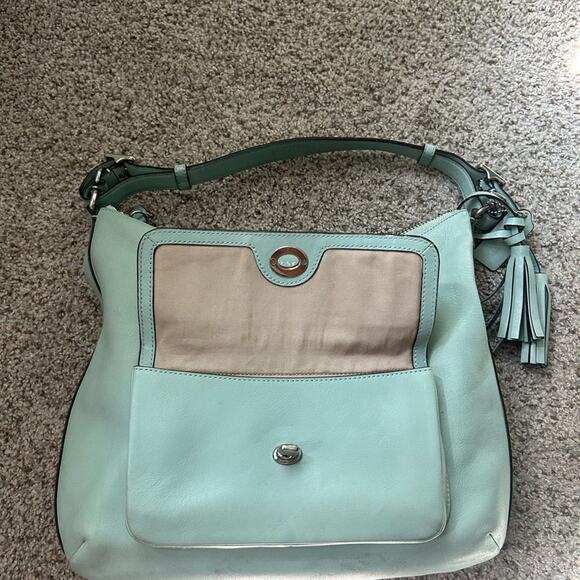 Coach Legacy Courtenay Hobo Light Blue Leather Shoulder Bag - Picture 4 of 9